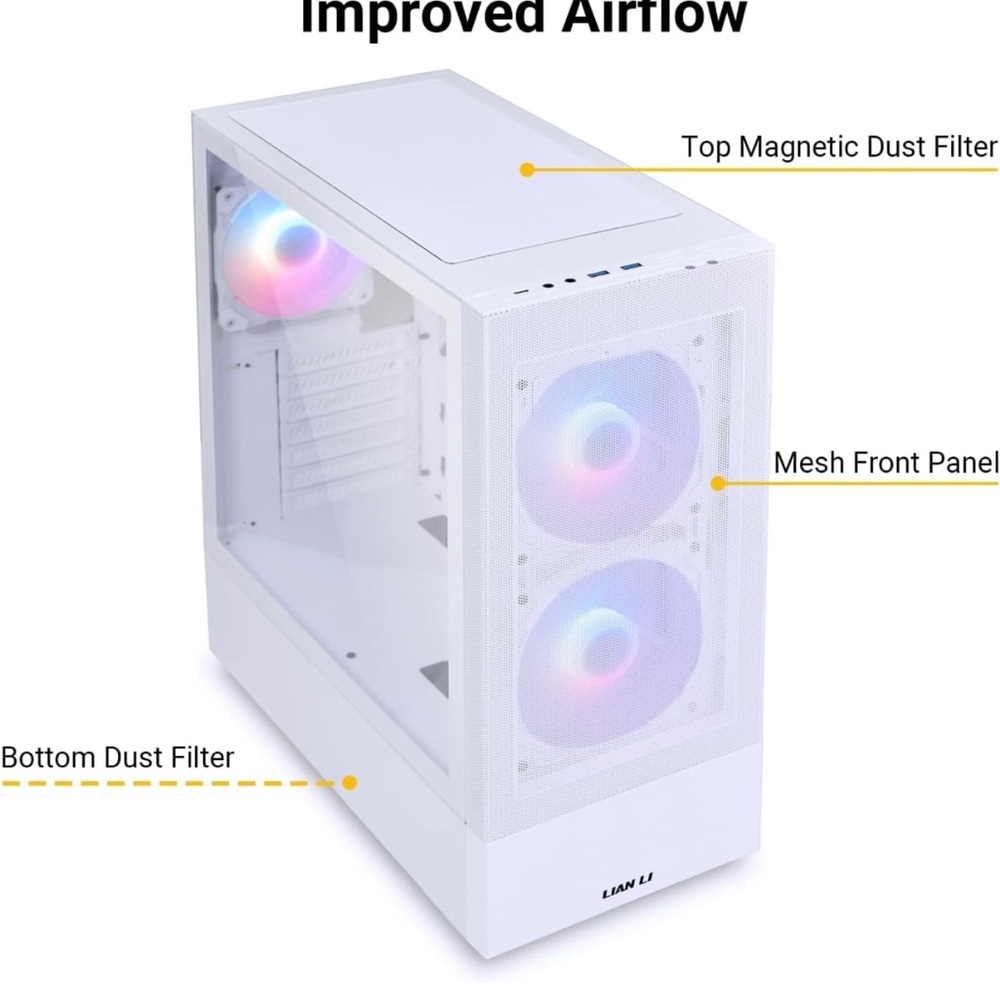 Lian Li Lancool 205 Mesh PC Case in White
